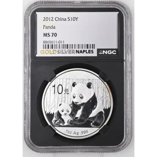 2012 - 1oz Panda Silver Coin - China 10Yn - NGC MS70 (S14-B15)
